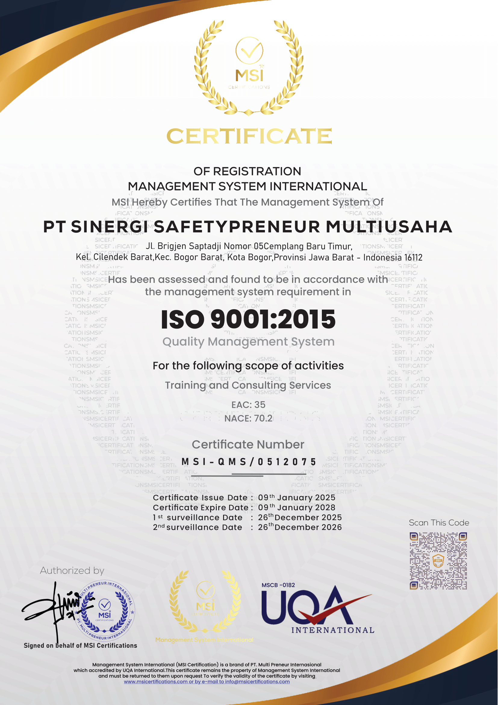 ISO 9001 :2015